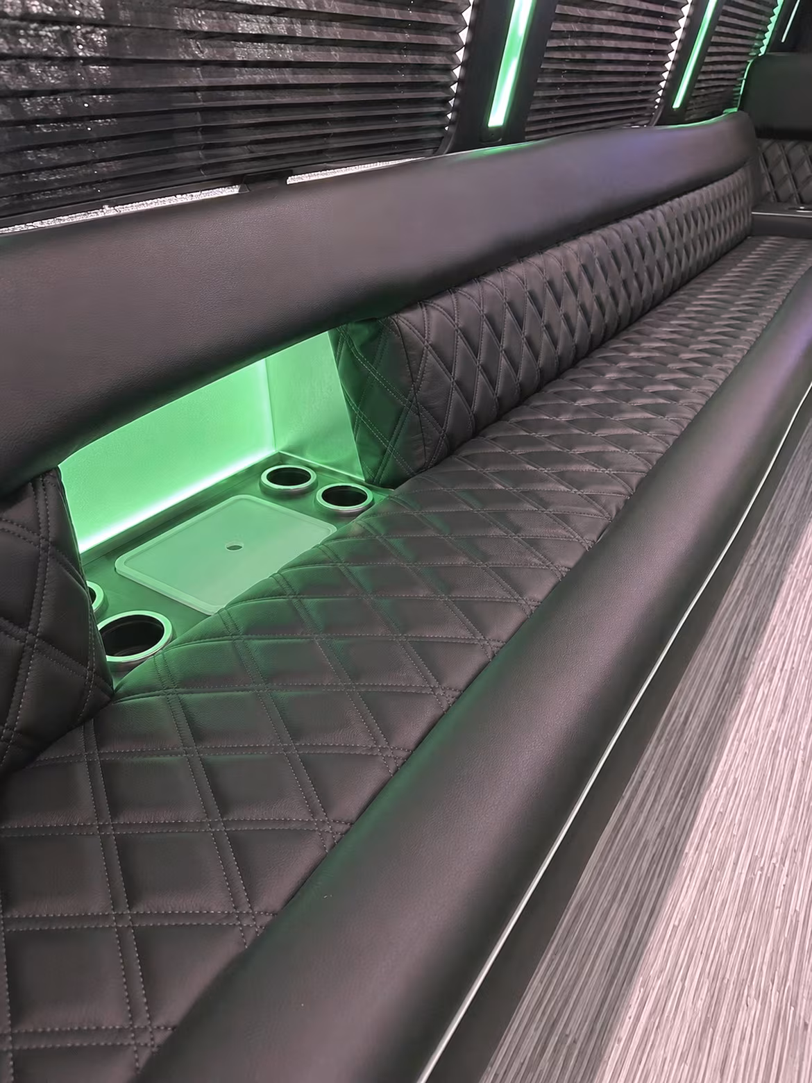 North Charleston Birthday, Sweet 16, & Quinceañera Transportation party bus interior