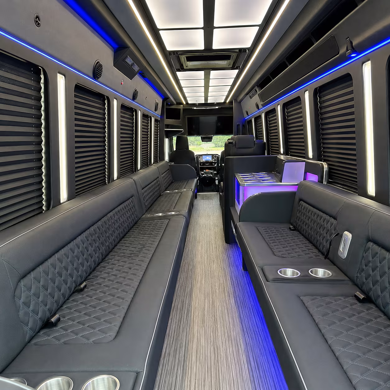 North Charleston Private Event Transportation party bus interior
