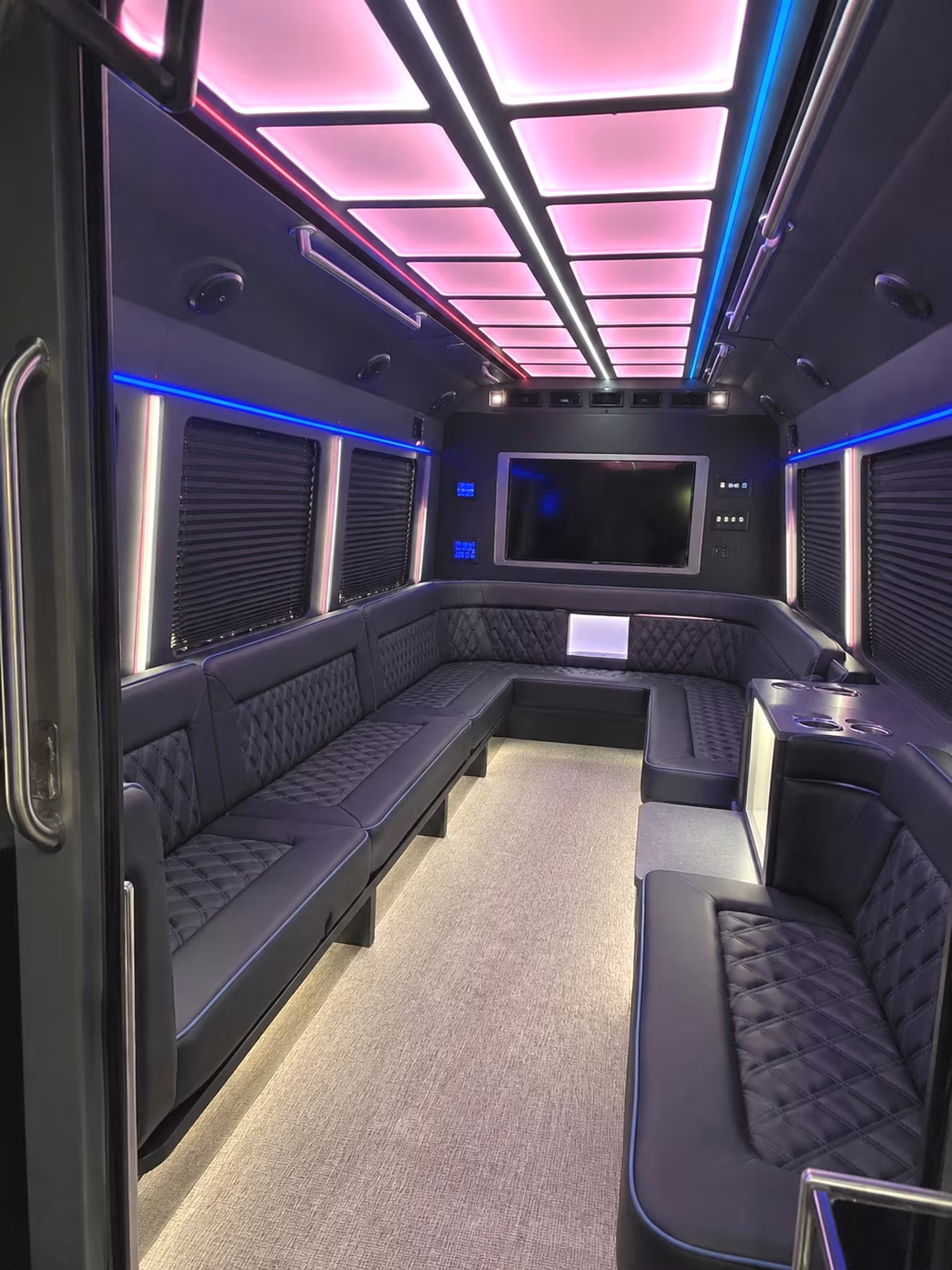 North Charleston Private Event Transportation party bus interior