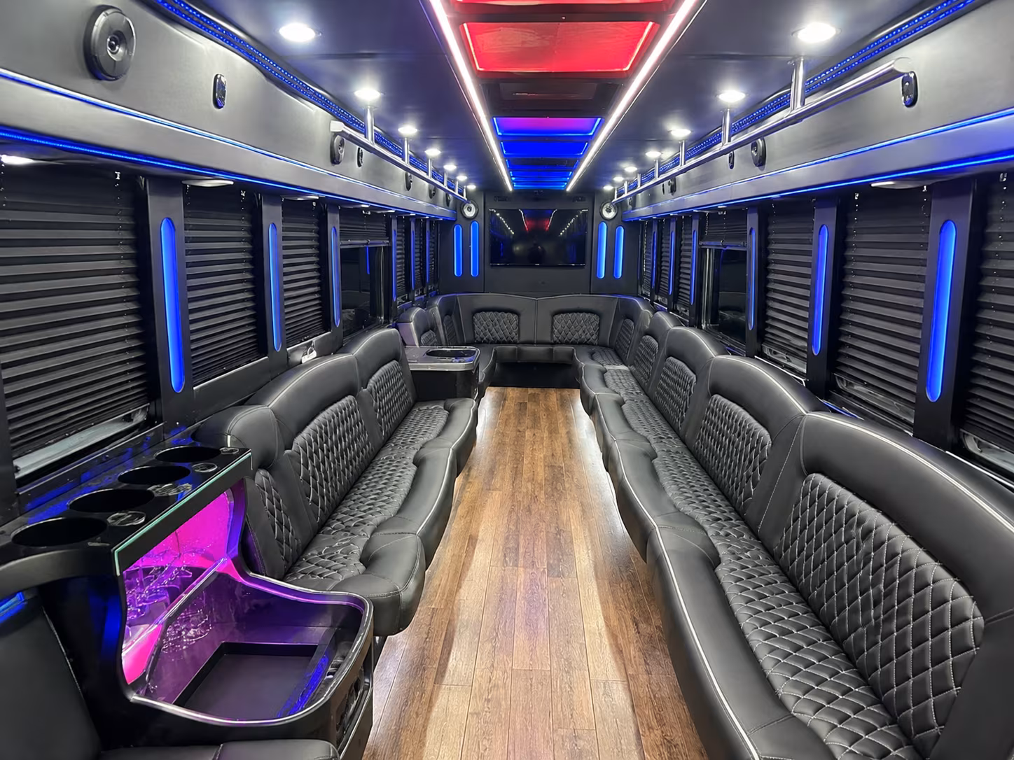 North Charleston Prom & Homecoming Transportation party bus interior