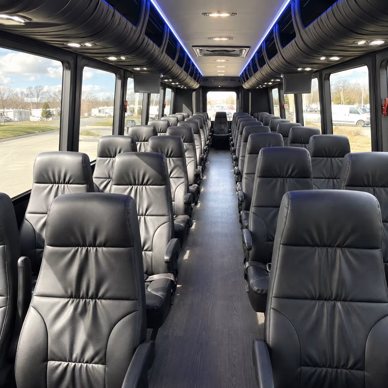 North Charleston School Event Transportation party bus interior