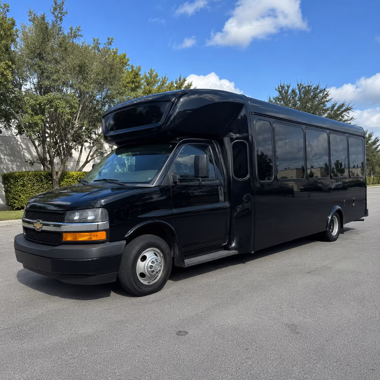 North Charleston Sporting Event Transportation party bus exterior