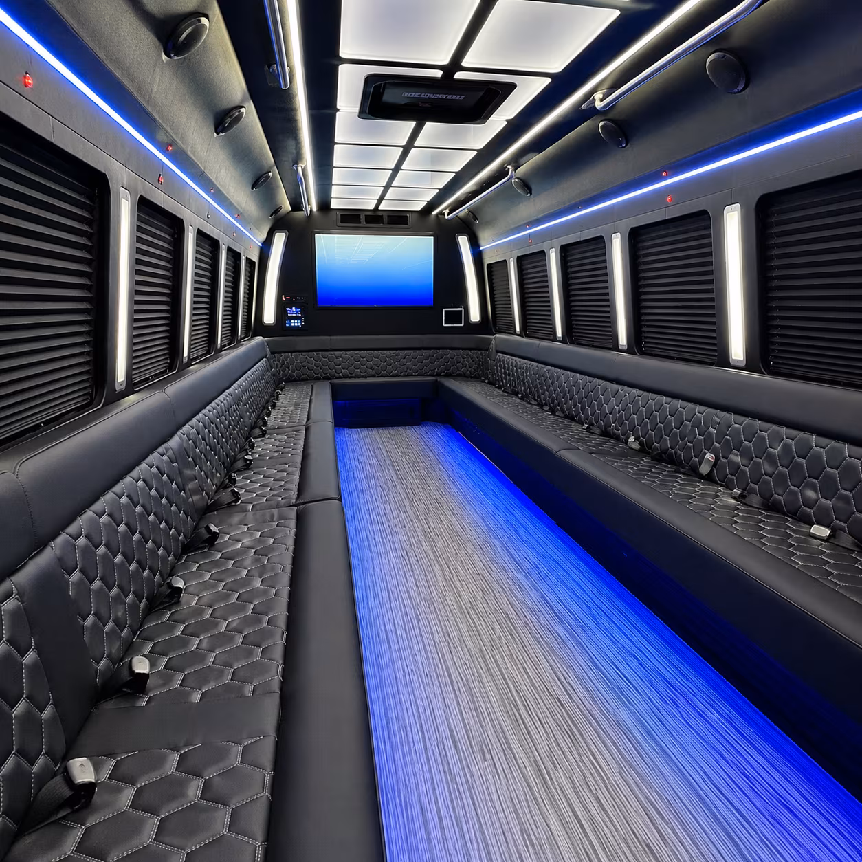 North Charleston Wedding Transportation party bus exterior