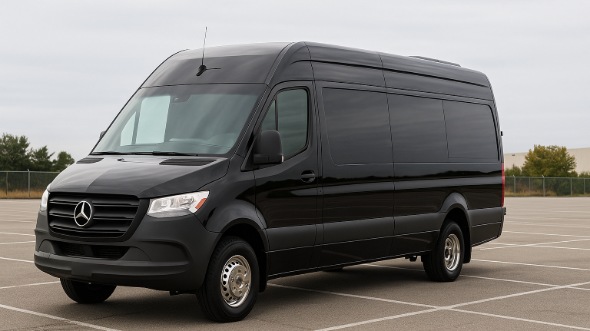 Exterior of Charter Bus Company Summerville's 14 Passenger Sprinter Limousine in Summerville