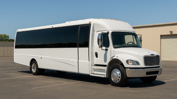 Exterior of Charter Bus Company Greenville's 25 Passenger Party Bus in Greenville
