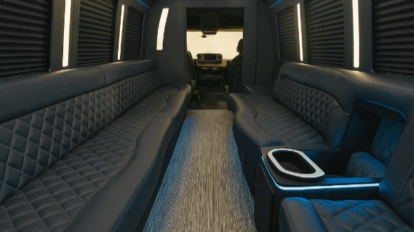 Interior of Charter Bus Company Mount Pleasant's 30 Passenger Party Bus in Mount Pleasant