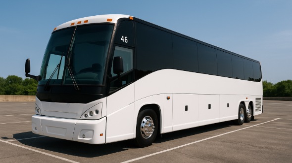 Exterior of Charter Bus Company North Charleston's 40 Passenger Charter Bus in North Charleston