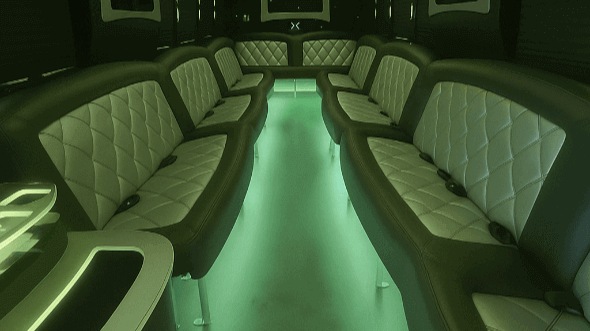 Interior of Charter Bus Company Columbia's 40 Passenger Party Bus in Columbia