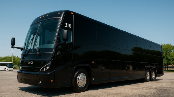 Exterior of Charter Bus Company North Charleston's 45 Passenger Charter Bus in North Charleston