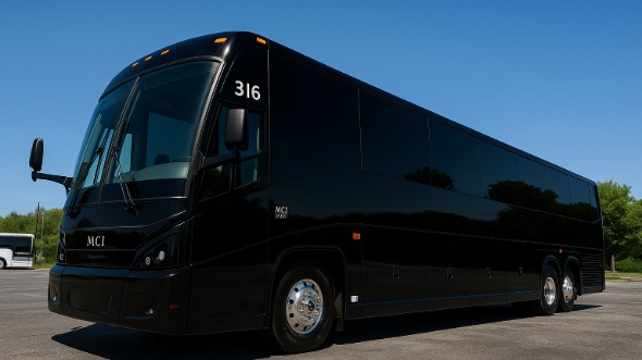 Exterior of Charter Bus Company North Charleston's 46 Passenger Charter Bus in North Charleston