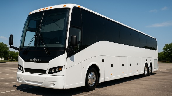 Exterior of Charter Bus Company Greenville's 50 Passenger Party Bus in Greenville