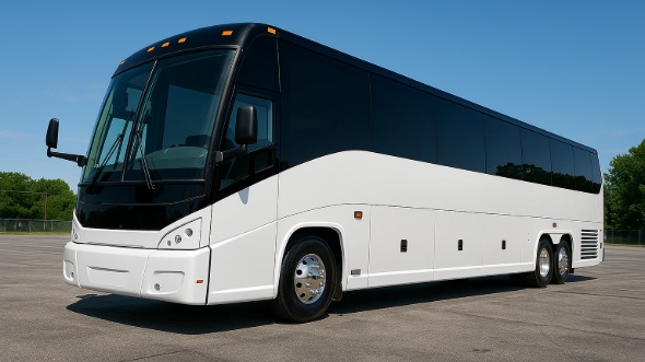 Exterior of Charter Bus Company North Charleston's 51 Passenger Charter Bus in North Charleston