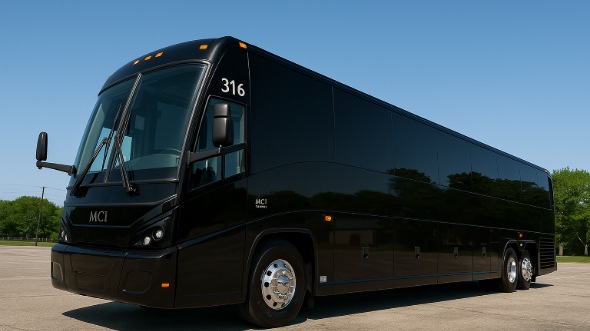 Exterior of Charter Bus Company North Charleston's 54 Passenger Charter Bus in North Charleston