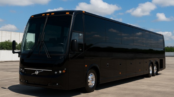 Exterior of Charter Bus Company North Charleston's 56 Passenger Charter Bus in North Charleston
