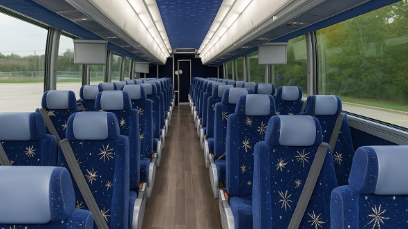 Interior of Charter Bus Company North Charleston's ADA Charter Bus in North Charleston
