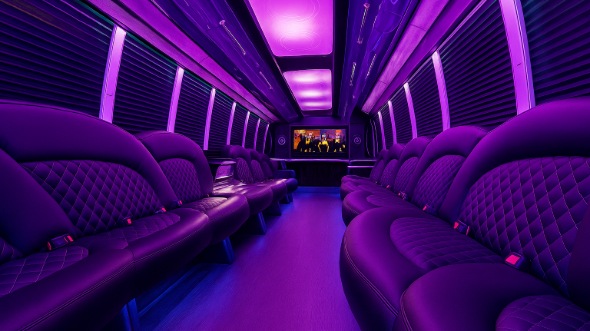 north charleston 25 passenger party bus interior